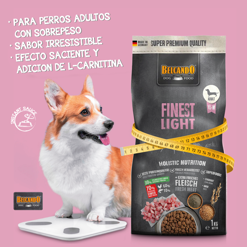 BELCANDO FINEST LIGHT  RAZAS PEQ -MED 4 KG