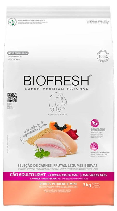 BIOFRESH PERRO SUPER PREMIUM LIGHT RAZA PEQ/MINI  3 KG