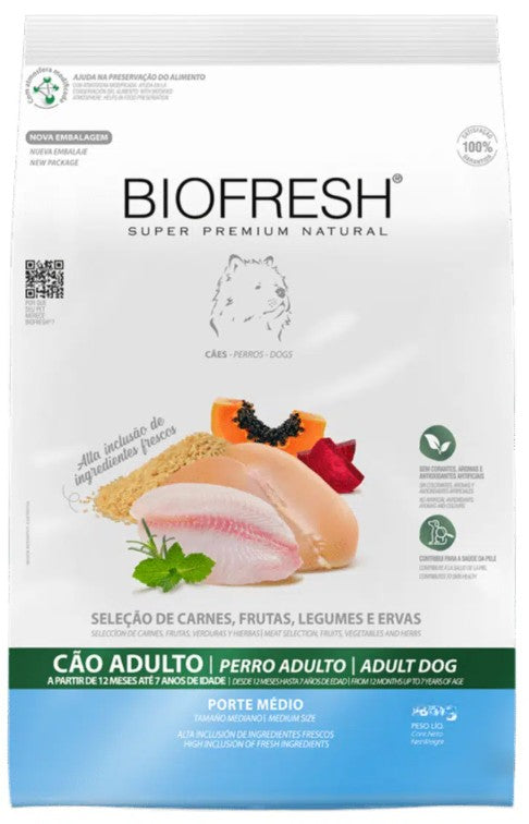 BIOFRESH SUPER PREMIUM PERROS ADULTOS RAZA MEDIA 3 KG