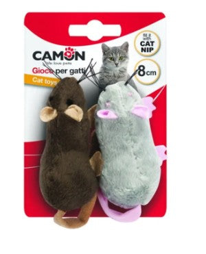 JUGUETE RATON  PARA GATOS CON BOLSILLO 8 CM (2 UND)