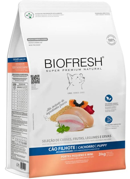 BIOFRESH SUPER PREMIUM  CACHORROS RAZA PEQ/MIN 3 KG