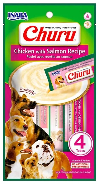 INABA DOG CHURU 4P CHICKEN WITH SALMON RECIPE