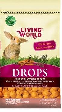 LIVING WORLD GOLOSINA CONEJO "DROPS ZANAHORIA" 75