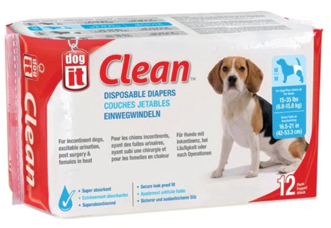 TALLA M PAÑALES PERRO DESECHABLES,  DOGIT (7-16KG)